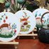 Embroidery Starter Kit With Embroidery Hoops Scissors Needle Threader Colorful Mushrooms Pattern Cross Stitch Starter Kits 4 piece set