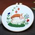 Embroidery Starter Kit With Embroidery Hoops Scissors Needle Threader Colorful Mushrooms Pattern Cross Stitch Starter Kits 4 piece set