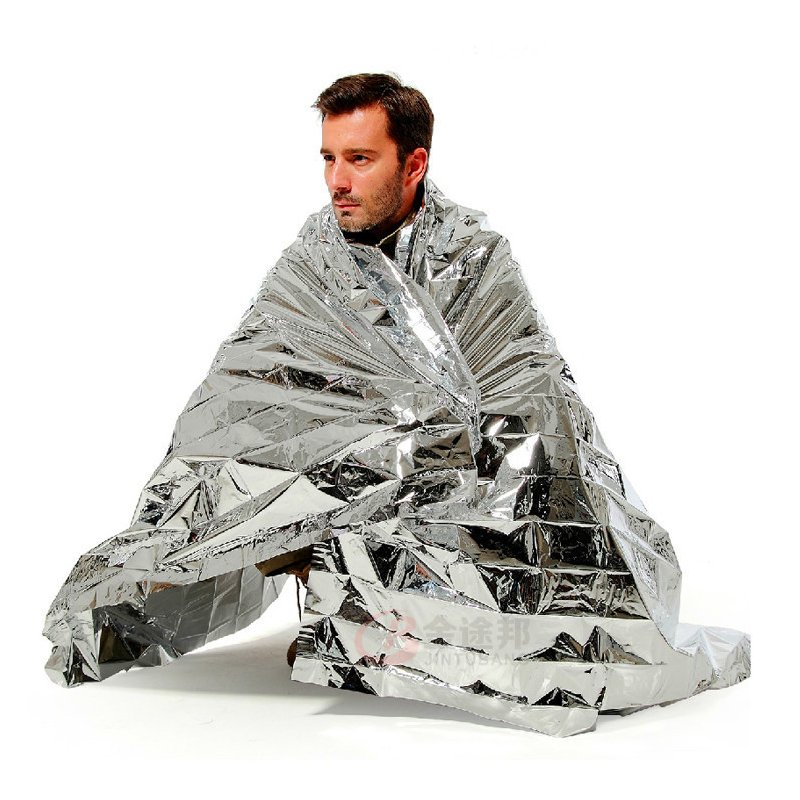 Emergent Blanket Lifesave Dry Outdoor First Aid Survive Camp Space Foil 130*210 Silver_130x210cm