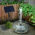 Energy Saving Solar Fountain Submersible Water Pump With Sponge Filter Panel For Fish Tank Pond Pool Decoration black