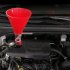 Engine Oil Funnel Car Truck Adjustable Fixed Bracket Filling Spout Pour Tool Kit Red black