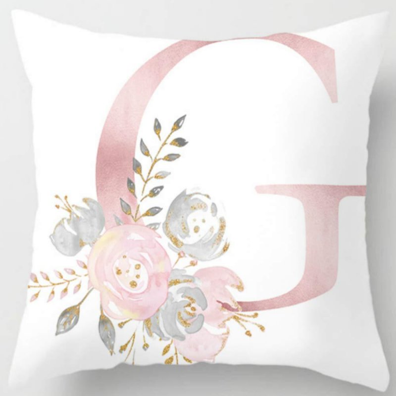 alphabet pillow cover