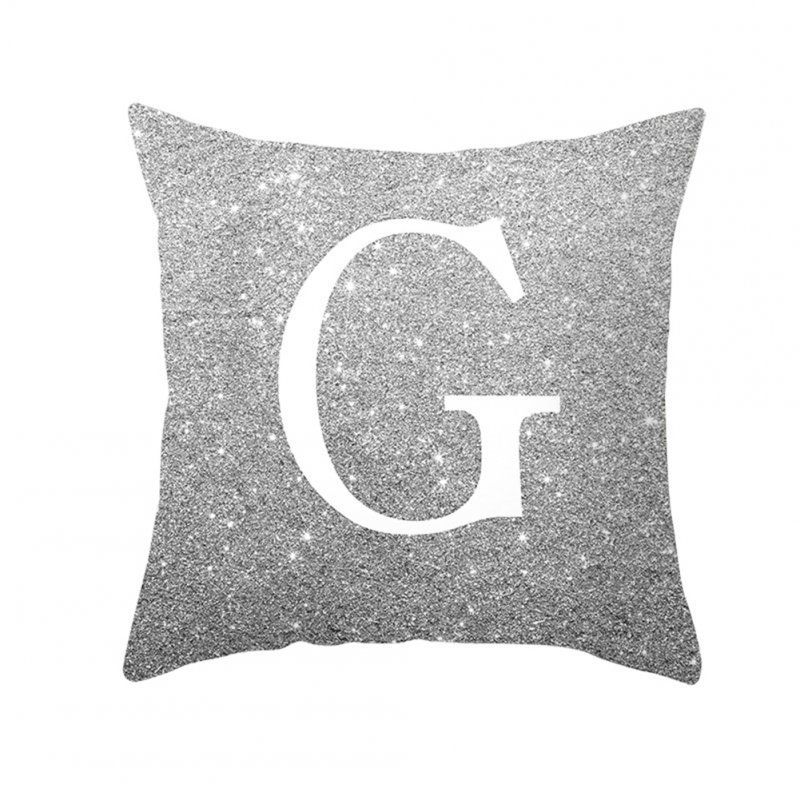 English Alphabet Throw  Pillow  Covers Sofa Car Cushion Cover Home Decorative Pillowcase 45*45cm g