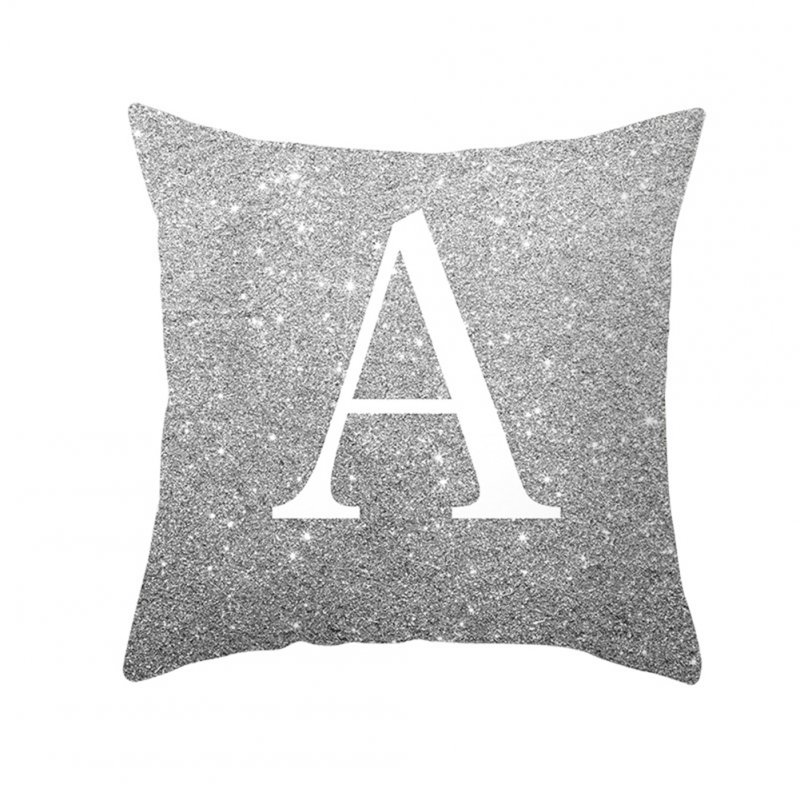 English Alphabet Throw  Pillow  Covers Sofa Car Cushion Cover Home Decorative Pillowcase 45*45cm a