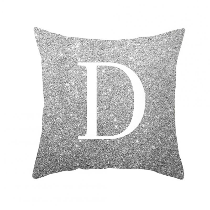 English Alphabet Throw  Pillow  Covers Sofa Car Cushion Cover Home Decorative Pillowcase 45*45cm d