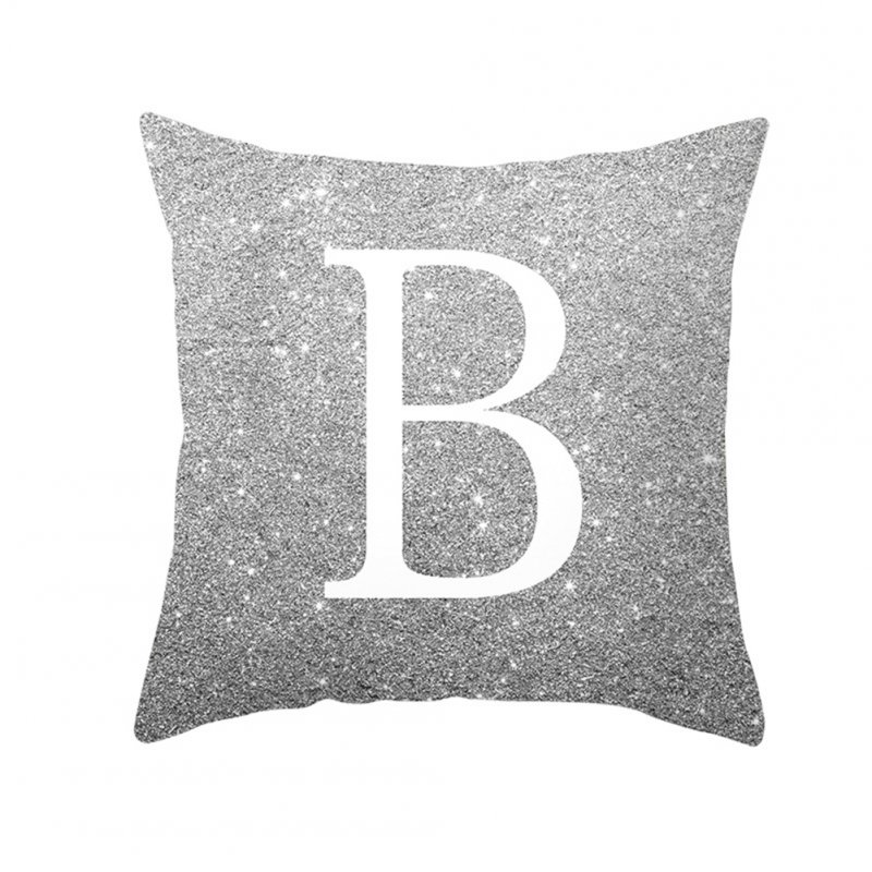 English Alphabet Throw  Pillow  Covers Sofa Car Cushion Cover Home Decorative Pillowcase 45*45cm b