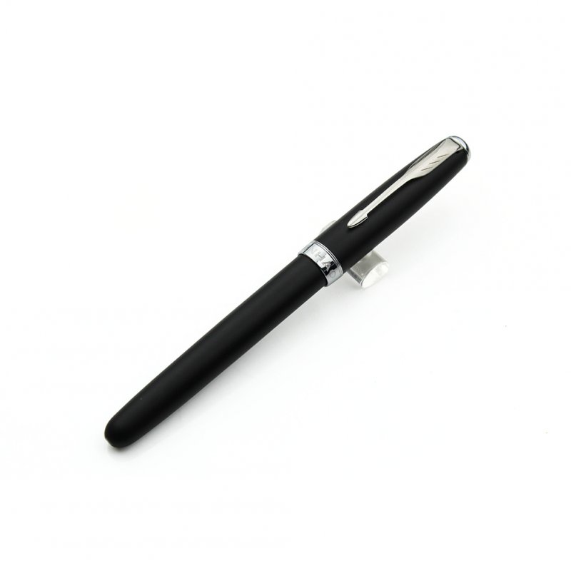 Engraved Signature Pen Advertising Gift Promotion Fountain Pen Office Supplies (0.5mm Straight Tip Pen - 26 Tip) black