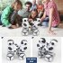 Enjoy the five different characteristics of this auto balancing RC stunt robot  Dancing  serving drinks  boxing  and more   this little robot pet can do it all 