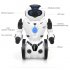 Enjoy the five different characteristics of this auto balancing RC stunt robot  Dancing  serving drinks  boxing  and more   this little robot pet can do it all 