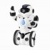 Enjoy the five different characteristics of this auto balancing RC stunt robot  Dancing  serving drinks  boxing  and more   this little robot pet can do it all 