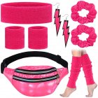 Environmental Protection Material Neon Prom Party Yoga Sports Headband Wristband Waist Bag Large Intestine Hair Ring Leg Set