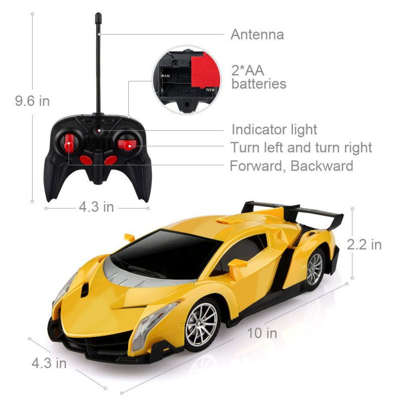 1:20 Remote Control Car 4-channel Rechargeable Drift Racing Remote Control Car Toys For Children Birthday Gifts 