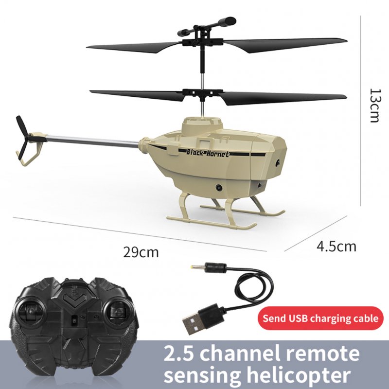 Remote Control Aircraft With Gyroscope 2.5-channel Obstacle Avoidance Helicopter Model Toys For Birtyday Gifts 