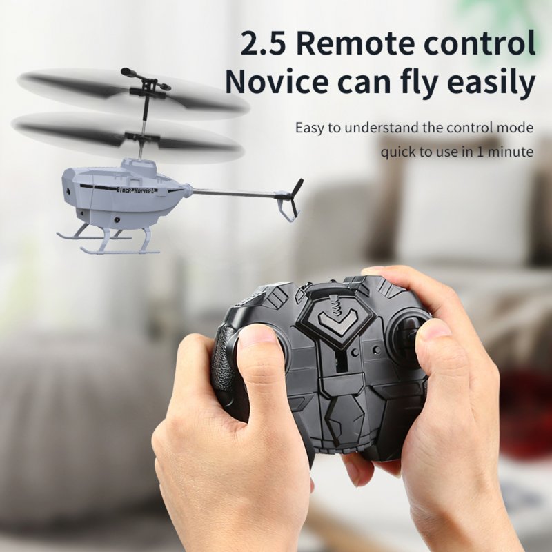 Remote Control Aircraft With Gyroscope 2.5-channel Obstacle Avoidance Helicopter Model Toys For Birtyday Gifts 