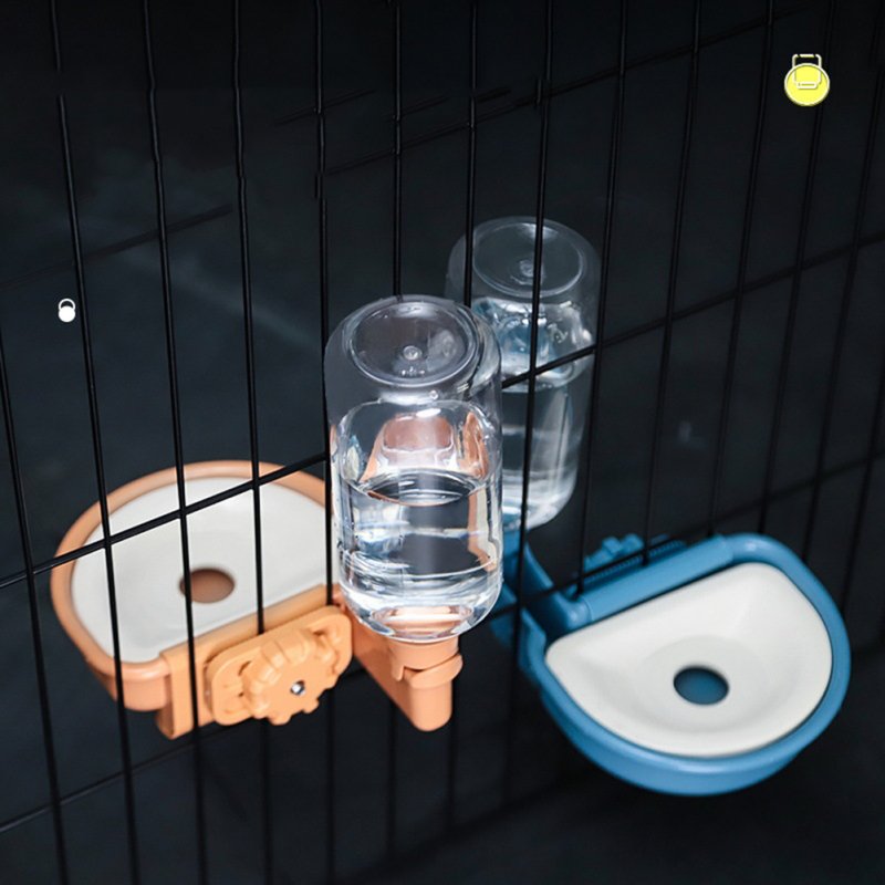 Pet Cage Hanging Water Dispenser 13cm Diameter Large Capacity Automatic Drinking Water Bowls Dog Cat Supplies 