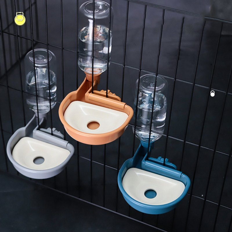 Pet Cage Hanging Water Dispenser 13cm Diameter Large Capacity Automatic Drinking Water Bowls Dog Cat Supplies 