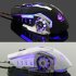 Ergonomic Pro Wired LED Light 4000DPI Optical USB Gamer Gaming Mouse  white