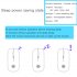 Ergonomic Wireless Mouse Rechargeable Silent LED Backlit Portable Cute Mini Mouse Works for PC Computer White