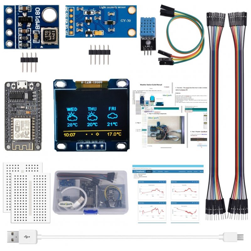 Esp8266 Weather Station Kit with Temperature Humidity Atmosphetic Pressure
