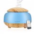 Essential Oil Diffuser with 300ml Water Tank Ultrasonic Cool Mist Humidifier Night Light Dark Wood Grain EU plug