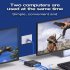 Ethernet Cable Splitter 1 Input 2 Output Ethernet Splitter High Speed 1000Mbps Network Adapter With USB Power Cable Ethernet LAN Network Adapter Hub For Compute