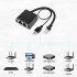 Ethernet Splitter 1 To 2 Cat6 RJ45 Network Extension Connector With USB Power Cable Ethernet Cable Splitter RJ45 female to double female
