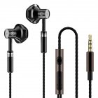 Excellent Sound Quality Wired  Earphones Low-latency Noise Cancelling Ergonomic Design In-ear Stereo Earplugs With Microphone grey