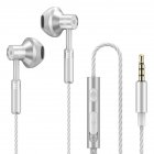Excellent Sound Quality Wired  Earphones Low latency Noise Cancelling Ergonomic Design In ear Stereo Earplugs With Microphone silver