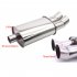 Exhaust Tips Muffler Dual Outlet Stainless Steel Exhaust Muffler Pipes Straight Through Performance Exhaust Tip Exhaust Pipe Automobile Accessories XH EP053 SL 