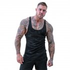 Explosion Muscle Fitness Camouflage Vest Male Breathable Quick Drying Spandex Men s Casual Outdoor Movement Vest Black camouflage XL