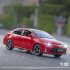 Exquisite Alloy Simulation 1 32 Toyota Corolla Family Car  Model  Decoration Sound Light Force Control Children Pull back Car Toy Black