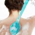 Exquisite Long Handle Back Rubbing Brush Bathing Massage Brush Banister Bathing Tool blue 36 5   7   3cm