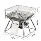 Exquisite Portable Stainless Steel BBQ Oven Set BBQ Grill for Outdoor Small Barbecue 19*19cm