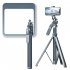 Extension Rod Adjustable Selfie Stick Tripod Aluminum Alloy Extendable Stick Portable Phone Tripod Telescopic Stand Black