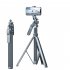 Extension Rod Adjustable Selfie Stick Tripod Aluminum Alloy Extendable Stick Portable Phone Tripod Telescopic Stand Black
