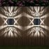 Exterior Waterproof Wall Light 1200mah Battery Solar Powered Garden Fence Led Light Outdoor Cold White