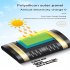 Exterior Waterproof Wall Light 1200mah Battery Solar Powered Garden Fence Led Light Outdoor Cold White