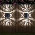 Exterior Waterproof Wall Light 1200mah Battery Solar Powered Garden Fence Led Light Outdoor Warm White