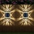 Exterior Waterproof Wall Light 1200mah Battery Solar Powered Garden Fence Led Light Outdoor Colorful