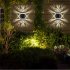 Exterior Waterproof Wall Light 1200mah Battery Solar Powered Garden Fence Led Light Outdoor Warm White