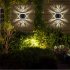 Exterior Waterproof Wall Light 1200mah Battery Solar Powered Garden Fence Led Light Outdoor Colorful