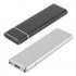 External Enclosure Case for m2 SATA SSD USB 3 1 M 2 NGFF to USB 3 1 SSD Mobile Hard Disk Box Adapter Card  Silver