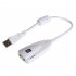 External USB 7 1 Sound Card Audio Adapter 5HV2 3D Headset Microphone 3 5mm for Laptop PC black