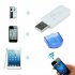 External Usb Bluetooth compatible  Music  Receiver Wireless Audio Adapter With Microphone Compatible For Mobile Phone Hands free Calling Blue and white