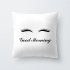 Eyelash Pattern Throw Pillow Cover for Living Room Sofa Sleeping Waist Support 10  45 45cm