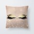 Eyelash Pattern Throw Pillow Cover for Living Room Sofa Sleeping Waist Support 17  45 45cm