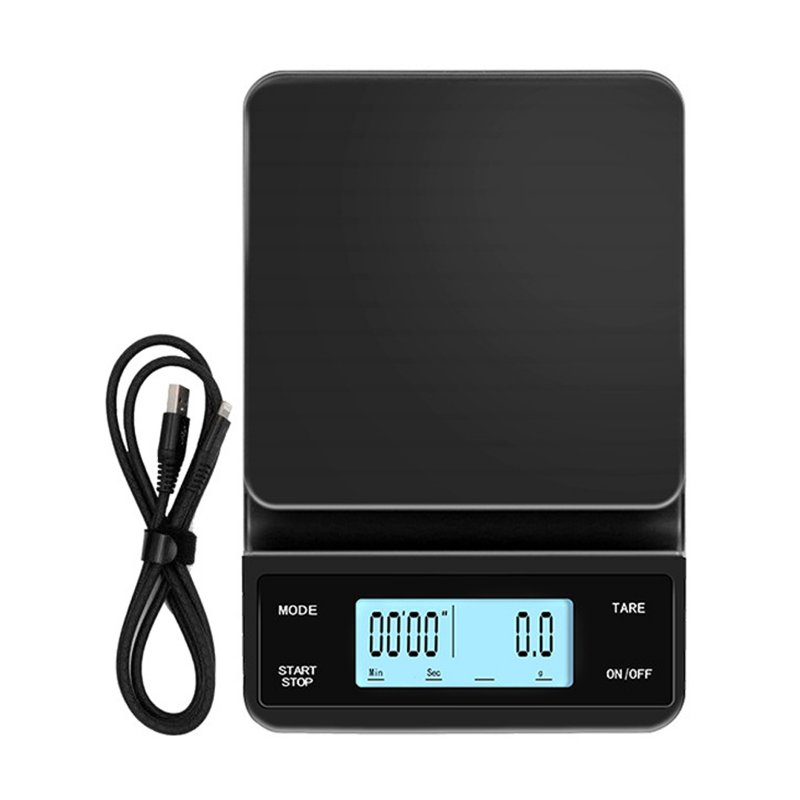 Coffee Scale with Timer 3kg/0.1g High Precision Touch Screen Lcd Display USB Rechargeable Espresso Scale Touch Screen