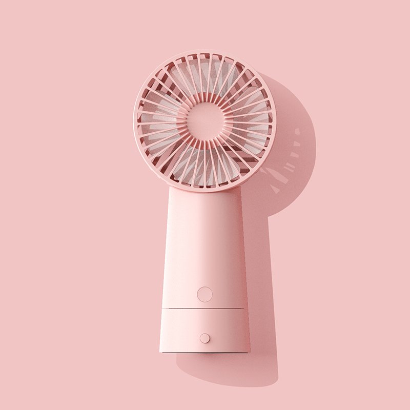 F 1 3-Speed Fan With Strong Wind Speed Magnetic Charging Large Capacity Long Battery Life Pink