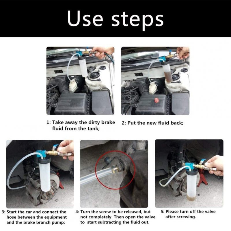 300cc Brake Fluid Extractor Pneumatic Brake Oil Change Replacement Tool Equipment Kit For Car Motorcycle 