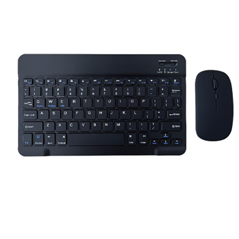 Portable Wireless Bluetooth Keyboard Mouse Set For Android Ios Windows Phone Tablet black 7-inch